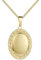 JEVELION Schmuckset-Medaillon Gold 585/14 Karat für 2 Amulett Anhänger oval zum Aufklappen für Damen mit Halskette Mit Panzer Kette 925 Silber vergoldet - Kettenlänge 36 cm.