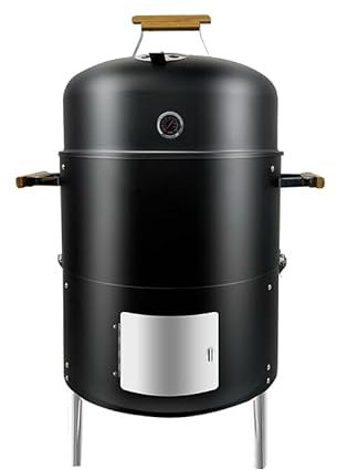 Tragbarer Hot & Cold Smoking BBQ Smoker & Grill für Camping und Picknick Umweltfreundlicher Smoker mit Bambusgriffen