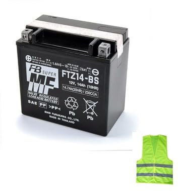 KOMPATIBEL MIT BUELL XB9SX CITYX Lightning 900 pro Jahr dal 2005 al 2010 Schlagzeug FTZ14-BS FURUKAWA Batterie BEREIT UND GELADEN GELIEFERT. 14 AH AMPERE 12 VOLT 150X87X145MM BATTERIEN