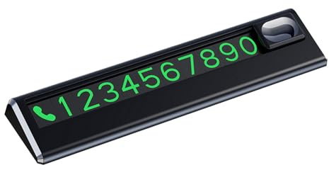 EUBEISAQI Temporary Car Parking Card | Parking Phone Number Car Number Plate - Car Number Plate, Glow Magnetic Traceless Glue Phone Number Plate, Car SUV