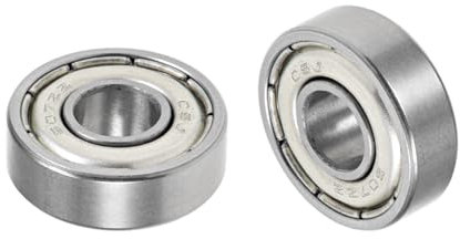 Kozelo 2 Stück 607Z Kugellager - [7x19x6mm] Chromstahl Einseitig Geschirmte Rillenkugellager für Maschinenanwendungen Industrielle Ausrüstung