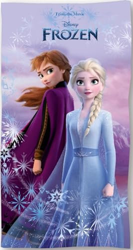 New Discount Badetuch, Motiv: Frozen, aus Baumwolle, Violett, 70 x 140 cm