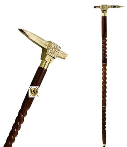 Amboss Gehstock aus massivem Messing, viktorianischer Gehstock, nautischer Vintage-Gehstock für Kostüme