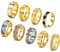 SOXEMAN 9 Stück/Set Herren Gold Silber Ring Set (2 davon Kette Drehringe lindern Angst und Stress) Trendy und Mode Damen Paar Edelstahl Ringe