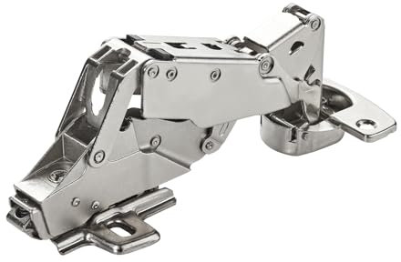 SOTECH Charnière grand angle 165° Sensys 8657i Butée centrale (semi-présentée) Retrait à zéro, fermeture en douceur et fermeture automatique, plaque de montage incluse Hauteur 1,5 mm