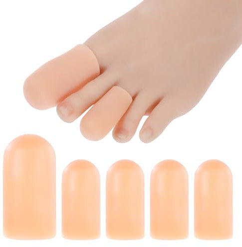20 Stück Zehenschutz Gel Zehen Abdeckungen Zehenkappen Großer Zeh Silikon Zehenschutzkappe Hornhautlinderung Blasen Zehenpolster für Eingewachsene Zehennägel Hühneraugen (Hautfarbe)