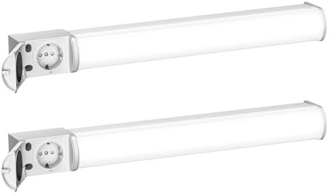 ledscom.de 2 Stück LED Spiegelleuchte FERIG, Bad-Lampe, 49.0cm, 10,2 W, 964lm, weiß