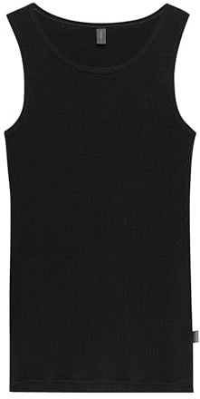 Dilling Herren Tanktop aus 100% Bio-Merinowolle – Weich, Atmungsaktiv & Temperaturausgleichend - Schwarz S