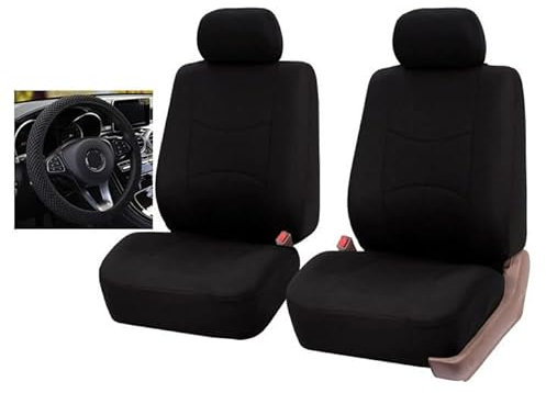 zjxwnb Auto Sitzbezüge für VW Polo V GTI 2012-2025, Atmungsaktiv Sitzbezüge rutschfest Schonbezug Set Innenraum Schonbezüge,X/Black