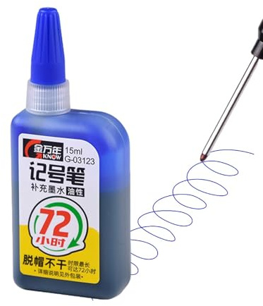 Tinte für Marker, super Farbe, permanent, 72 Stunden Nachfülltinte, wasserdicht, mehrfarbig, Bastelbedarf, Marker-Zubehör für Marker