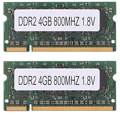 Asyduey 2 PièCes DDR2 4GB 800Mhz Ordinateur Portable Ram PC2 6400 2RX8 200 Broches SODIMM pour MéMoire D'Ordinateur Portable