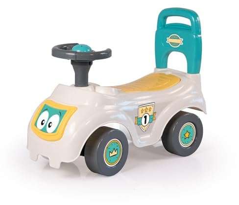 DOLU Children's Sit n' Ride Push Along Car Vehicle Toy, Kids Ride on Toy, Push Toy for Kids | Ride on Car - White