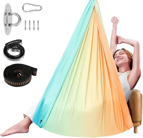 XINGBEI Tuch Sensorische Ganzkörpersocken Dehnbare Atmungsaktive Hängetuch Kinder Indoor Stressabbau für Kinder und Erwachsene mit Autismus Angstzuständen