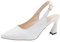 Scarpe Bianche Donna Eleganti, Slingback Donna, Kitten Heels Décolleté con Cinturino Vintage Pianta Larga Tacchi Eleganti Date Cerimonia con Plateau Women Shoes Collezione Primavera Estate Bianco 41