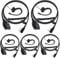 UAYESOK Walkie Talkie Earpiece, G-Shape Security Radio Earpiece 2 Pin Bodyguard Headset for Baofeng UV5R 888s UV-82 Kenwood RT24 RT27 eSynic QuanSheng, with PTT Microphone & Earbuds (5 Pcs)