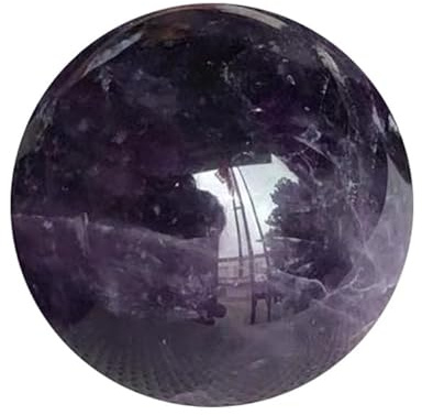 Amethyst Tumble 20-25mm Gemstone Crystal Ball Round Sphere Collection Pocket Palm Worry Stone,Purple,20~25mm