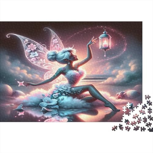 Hada con Linterna 1000 Piezas Puzzle para Adultos,Papel no Reflectante,Linterna Hada,Acertijo Educativo,Actividad Familiar,Aumenta la motricidad Fina para Todos 70x50cm