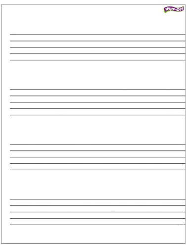 Trend Music Staff Paper Wipe-Off Chart, Classroom Decor, 17 x 22