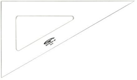 Graphoplex Zeichendreieck, 60 ° 3 Kanten schmutzabweisend transparent 32 cm durchsichtig