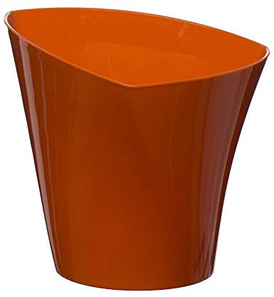 Home Garden Ornaments Orange Plant Pots Indoor 19cm Diameter – Twisted Shape Plastic Plant Pot Outdoor – Durable Flower Pots Outside – Decorative Flower Pot (19 cm, Orange)