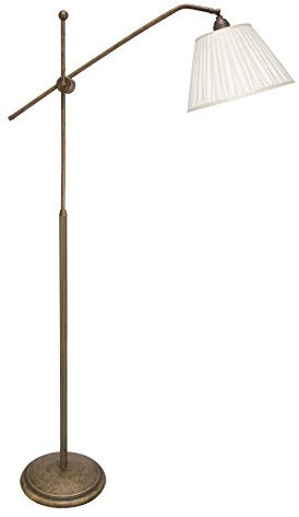Premium Stehleuchte Messing aus Messing Antik bronziert E27 bis 60W 230V Stehleuchte Leseleuchte Wohnzimmer Lampe Leuchte Beleuchtung Bodenleuchte Bodenlampe