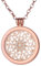 Morella Damen Halskette Rosegold 70 cm Edelstahl mit Amulett und Coin 33 mm Sonnenornament in Schmuckbeutel