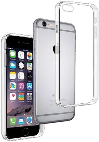 REY Funda Carcasa Gel Transparente para iPhone 6 y 6S Ultra Fina 0,33mm, Silicona TPU de Alta Resistencia y Flexibilidad