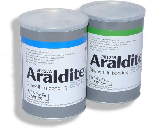 Araldite 2012 | 2 kg Arbeitspackung Harz + Härter | Araldite Huntsman | Zwei Komponenten 2K Kleber Klebstoff Klebstoffkartusche | Harz Epoxidharzkleber Epoxidharz Epoxidkleber Epoxidklebstoff