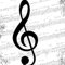 Paperproducts Design Design I Love Music Getränke Servietten, 12,7 x 12,7 cm schwarz