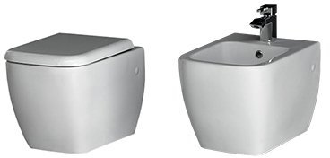 Sanitaires Bain Pot WC WC suspendu avec bidet, cache-pot, Metropolitan Rak
