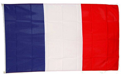 TopTen Francia Bandera 150 x 90 cm azul blanco rojo, bandera con ojales