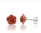 inSCINTILLE Orecchini Donna a Fiore in Madreperla e Argento Rodiato 925 - Vari Colori (Rosso)