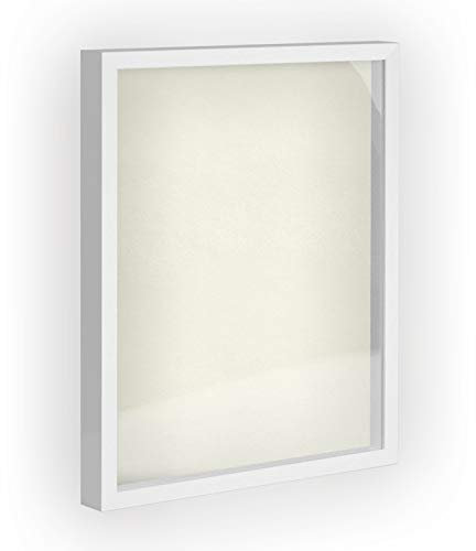 Objektrahmen 1,5 cm tiefer Bilderrahmen aus Massivholz VARIO36 inkl. Gratis Zugabe 80x100 cm Weiß matt (lackiert)