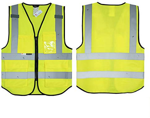 Gelb Salzmann 3M Warnweste, für Handy, Ausweis, Tasche, Warnweste, reflektierendes Klebeband