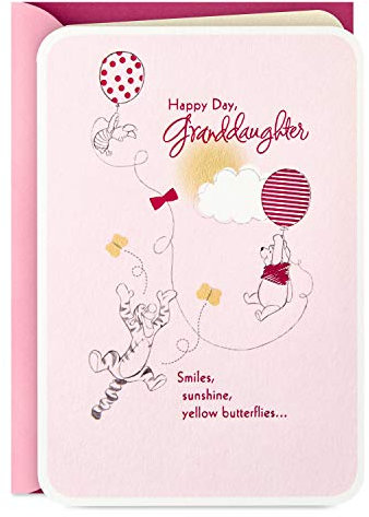 Hallmark Winnie Puuh Geburtstagskarte für Enkelin (schöner Geburtstag)