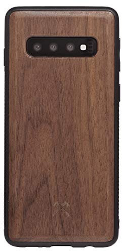 Woodcessories - Hülle Kompatibel mit Samsung Galaxy S10+ Aus Echtem Holz - EcoBump Case (Walnuss)