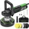 Ginour Dual Action Car Polisher for Car Detailing, 900W Car Buffer Polisher Machine, 6 Variable Speeds 2000-6400RPM, with D and Side Handles, 13 Buffing Pads, 150mm/6in, 125mm/5in Discs