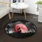 Mnsruu Teppich mit Wolf-Motiv, rund, für Wohnzimmer, Schlafzimmer, 92 cm Durchmesser