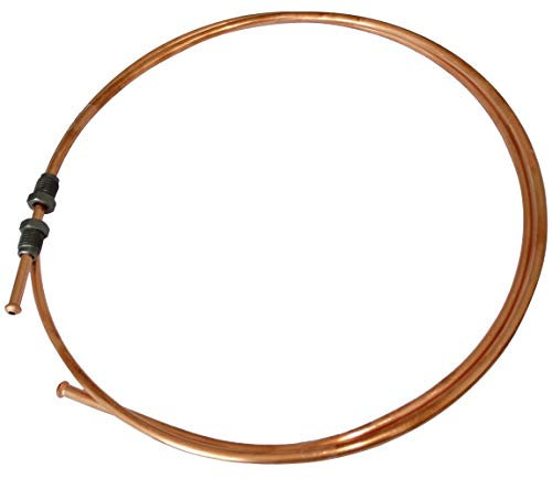 AERZETIX: Tubo per freno in rame Ø4.76mm con raccordi M10x1/M10x1 (130cm)