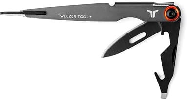 True Utility Tweezer Tool - Multi Tool - Unverzichtbares Mikro-Schlüsselanhänger-Werkzeugset - Camping Zubehör