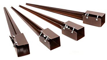 Oypla 4x Heavy Duty Drive Down Fence Post Anchor Spike Grip Holder - 75 x 750mm