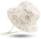 XIAOHAWANG Baby Sonnenmütze Jungen Sonnenhut UV Schutz Baby Mädchen Mütze Sommer Atmungsaktiv Kinder Fischerhut Mit Mesh-Futter (Weiß Dinosaurier, 3-6Monate)