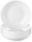 LOVECASA, Série SWEET, Assiette Creuse à Soupe en Porcelaine, 6 Pièces, 21 cm, 550 ml, Assiette Couleur Pure-Blanc