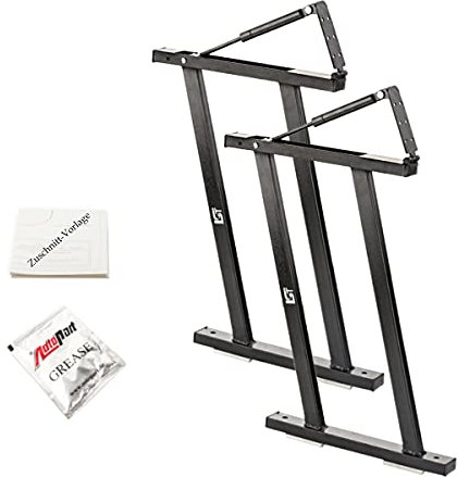 LST 2x Schienen Schwarz Fett Scharnier Dämpfern Flexboard Trans T5 T6 V VI