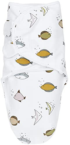 Meyco Baby Sea Pucksack, Erstausstattung Neugeborene (Pucktuch für Babys ab 0-3 Monaten, weicher Schlafkomfort, 100% Baumwolle, atmungsaktiv, Einschlafhilfe), Mehrfarbig