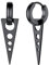 U7 Klappcroelen mit Dreieck Anhänger schwarz Edelstahl Kleine Creolen Ohrringe Gotik Biker Punk Rock Huggie Kreolen Modeschmuck Accessoire