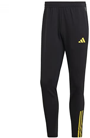 Adidas Mens Pants (1/1) Tiro 23 Competition Training Tracksuit Bottoms, Black/Team Light Grey/Impact Yellow, HU1317, XS