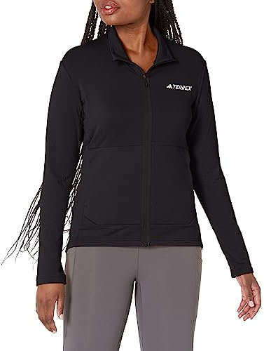 adidas Damen Terrex Multi Light Fleece Full Zip Jacke, Schwarz, XL