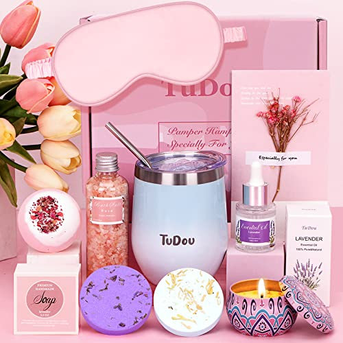 Birthday Pamper Gifts for Women, Unique Self Care Package Relaxation Spa Bath Set for Her, Wellbeing Get Well Soon Gifts for Women, Ladies Pamper Hampers Birthday Gifts for Mum, Sister, Friends, Wife