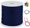 LEREATI 0.8mm Filo Nylon per Braccialetti, 100m Cordoncino per Braccialetti Cordoncino Natalizio Coda di Topo Cordoncino, Macrame Corda per Collane Perline Gioielli Fai da Te (Blu Scuro)